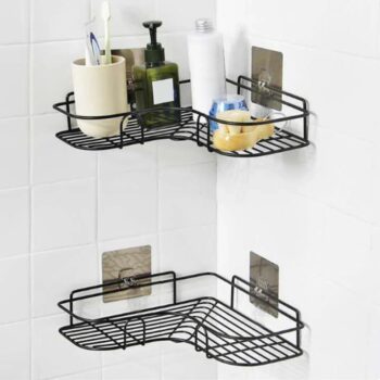Elegant Corner Shelf With Adhesive - Bathroom/ Kitchen Organiser