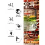 4.5 L Glass Beverage Dispenser with Tap – “Diva” Style f