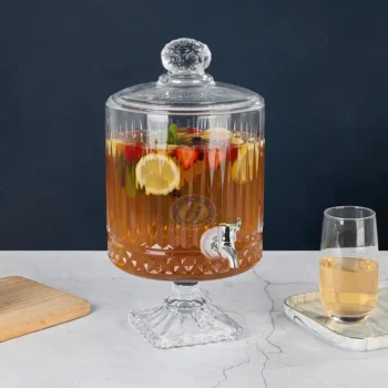 4.5 L Glass Beverage Dispenser with Tap – “Diva” Style