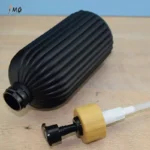 500ML Black White Unique Striped Bottle Shampoo Hair Conditioner Bottle With Wood Grain Pump Head Packaging 4