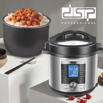 DSP 6L 1000W Electric Pressure Cooker with 17 Cooking Modes & 11 Safety Devices LCD Display, FDA Non - Stick Inner Pot