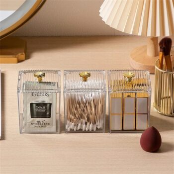 Elegant Multifunction Acrylic Makeup/Cotton Pad Storage Box