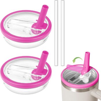 Replacement Lid for Stanley Quencher Tumbler – 2PCS Flip Straw Lids