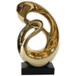 Gold Swirl Sculpture – 38cm Decorative Piece