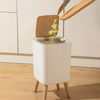 Irregular-Shaped Trash Bin – Modern & Decorative Litter Can